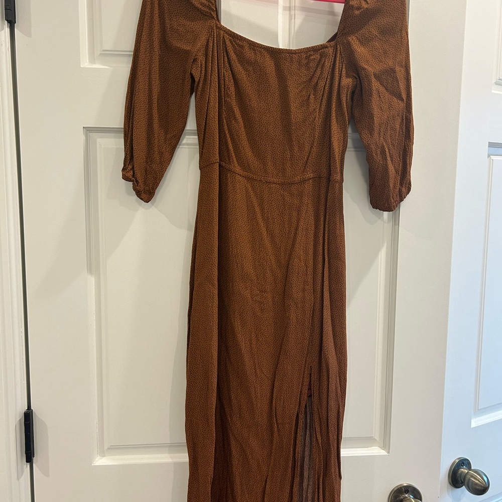 Rust Colored Abercrombie Midi Dress